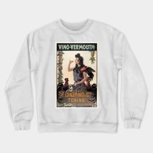 CINZANO VINO VERMOUTH TORINO Vintage Italian Herbal Liqueur Advert Crewneck Sweatshirt